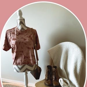 Pink Tie-dye Crop top